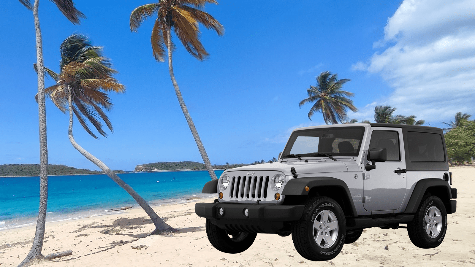 2-door Jeep Wrangler rental from Island Jeep Rental in Vieques